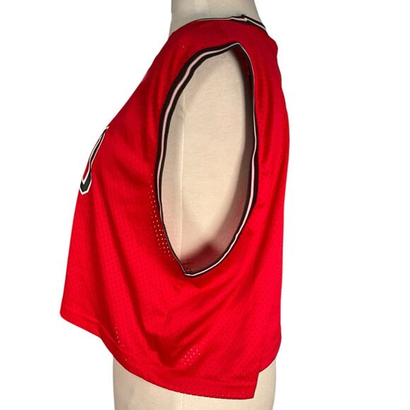 Chicago Bulls Women’s Cropped Jersey Size XL New Without Tag NBA Ultra Game Red - Picture 3 of 16